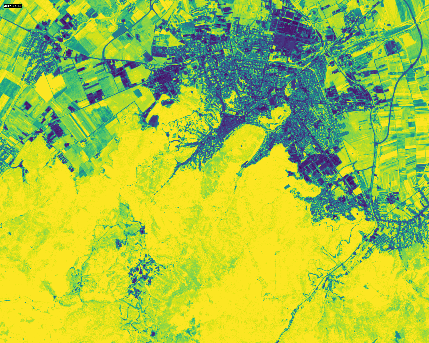 NDVI at each 10 days.